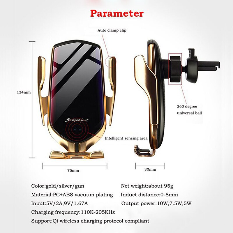 Wireless Car Phone Holder & Charger.